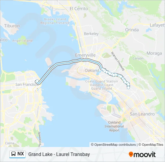 NX Bus Line Map