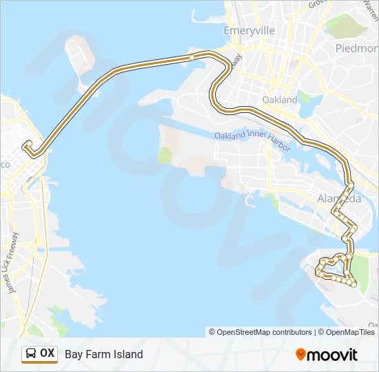 OX Bus Line Map