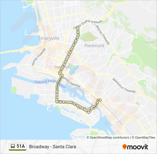 51A Bus Line Map