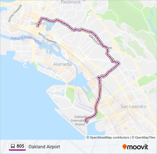 Mapa de 805 de autobús