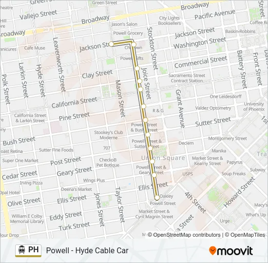 PH Cable Car Line Map