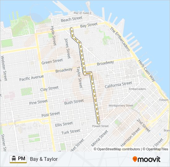 PM cable car Line Map