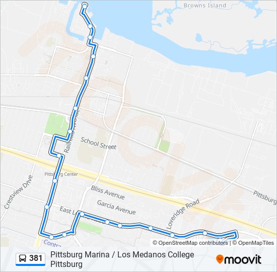 381 bus Line Map