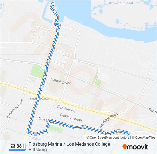 381 bus Line Map