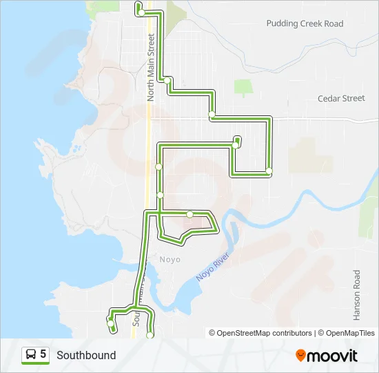 5 Bus Line Map