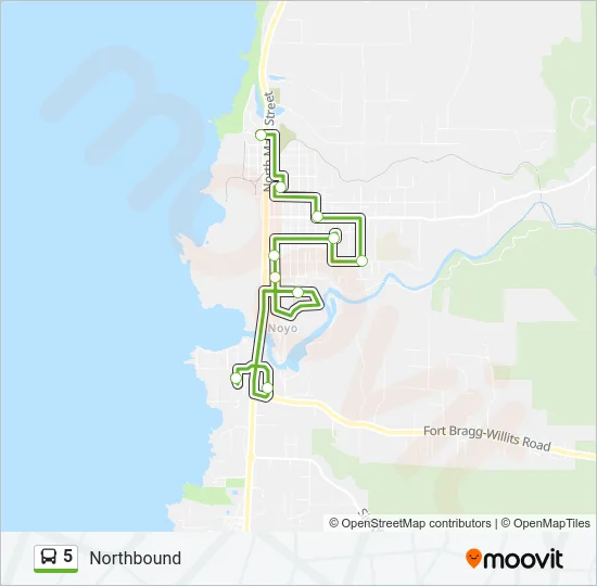 5 Bus Line Map