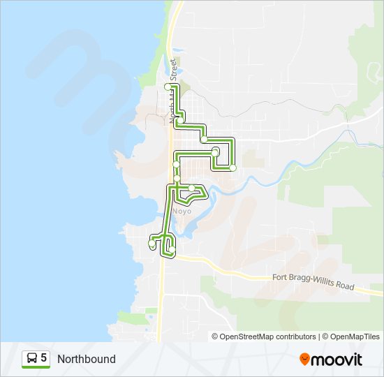 Mapa de 5 de autobús