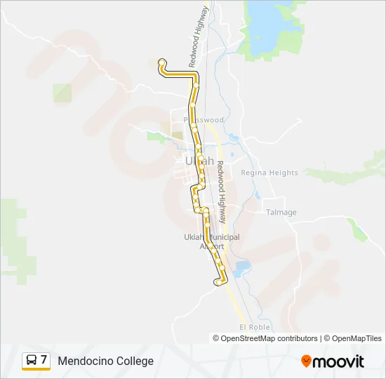 7 Bus Line Map