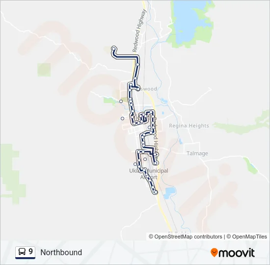 9 Bus Line Map