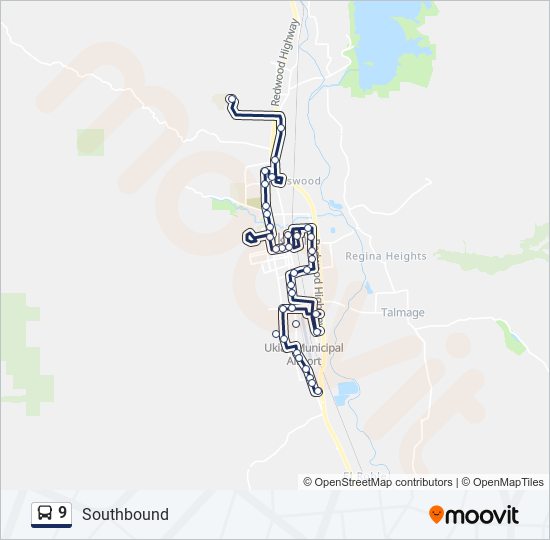 Mapa de 9 de autobús