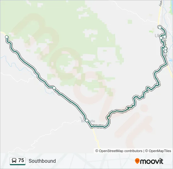 75 Bus Line Map