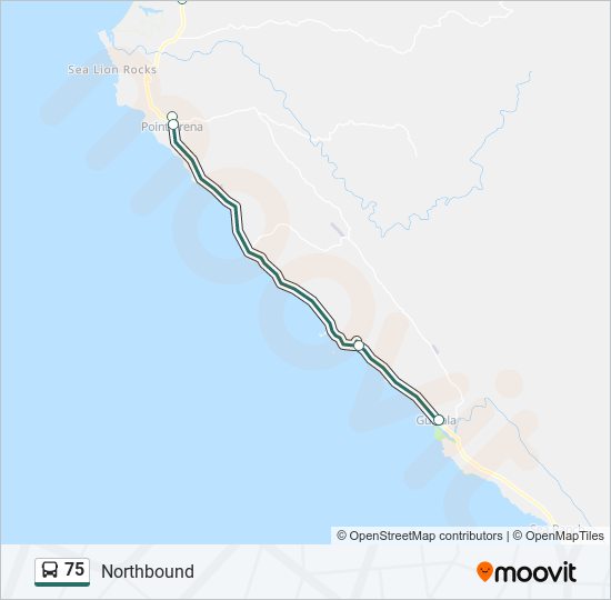 75 bus Line Map