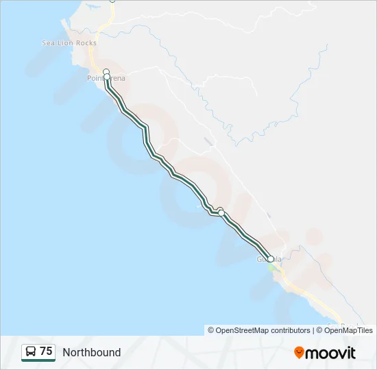 75 Bus Line Map