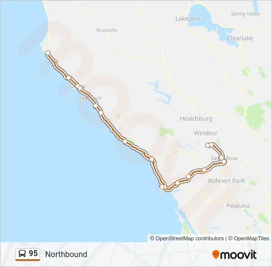 95 Bus Line Map