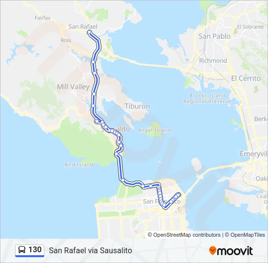 130 Bus Line Map