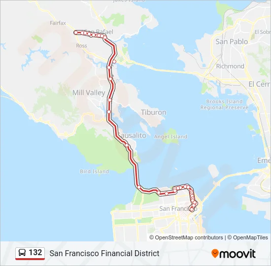 132 Bus Line Map