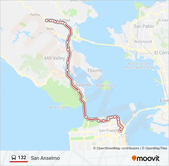 132 Bus Line Map