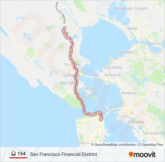 154 Bus Line Map