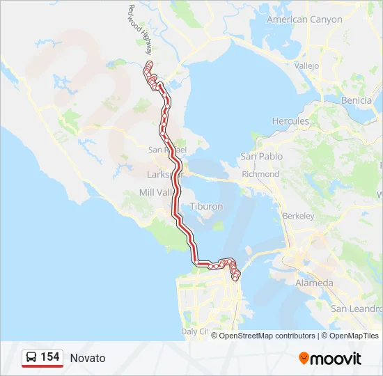 154 Bus Line Map