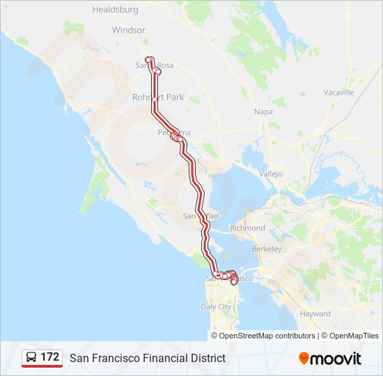 Mapa de 172 de autobús