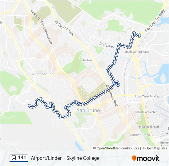 141 Bus Line Map