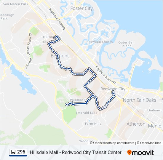 295 Bus Line Map