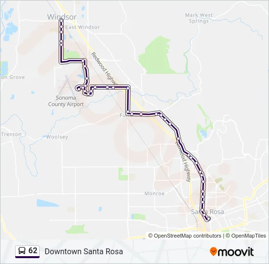 62 Bus Line Map