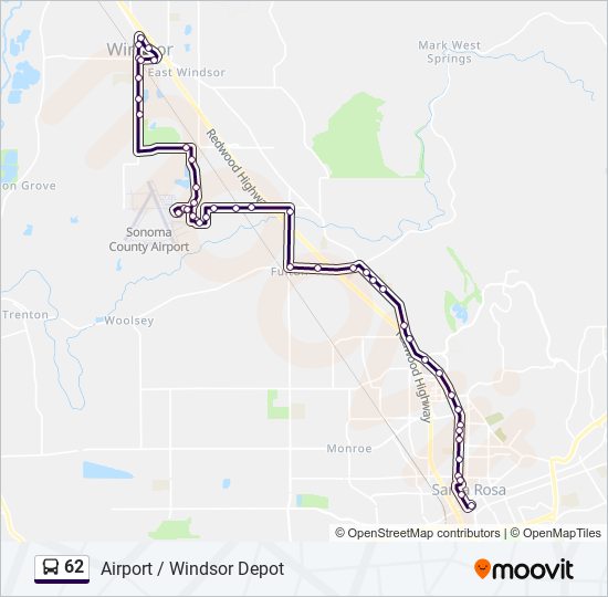 62 Route: Schedules, Stops & Maps - Airport / Windsor Depot (Updated)