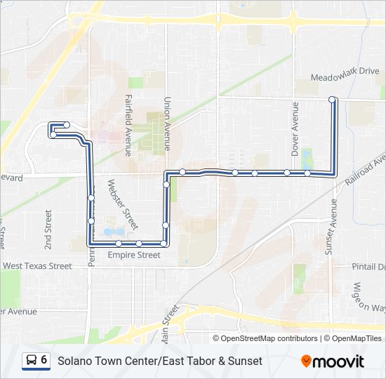 6 Bus Line Map