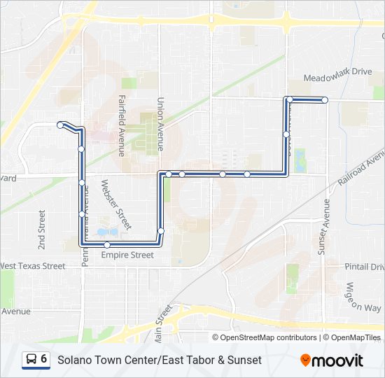 6 Bus Line Map