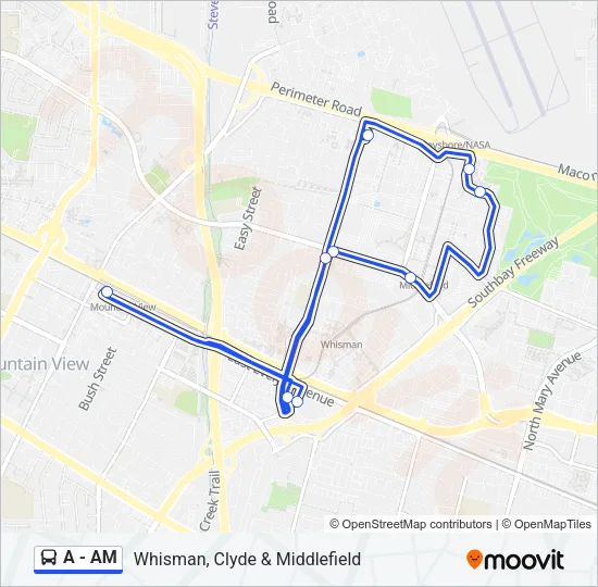 A - AM Bus Line Map