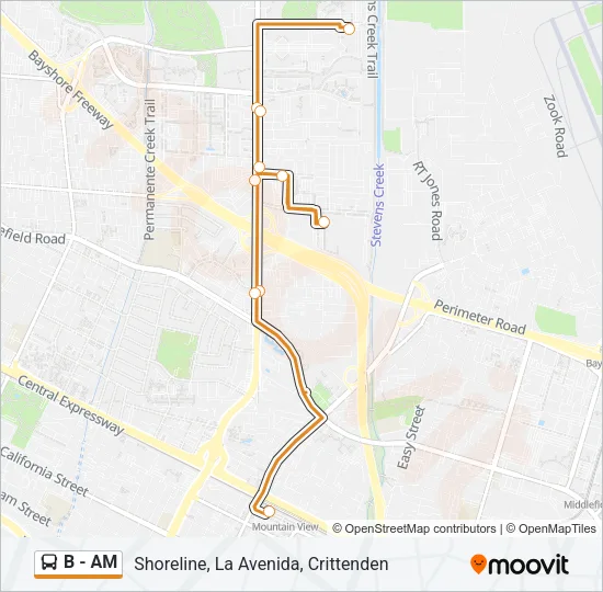 B - AM Bus Line Map