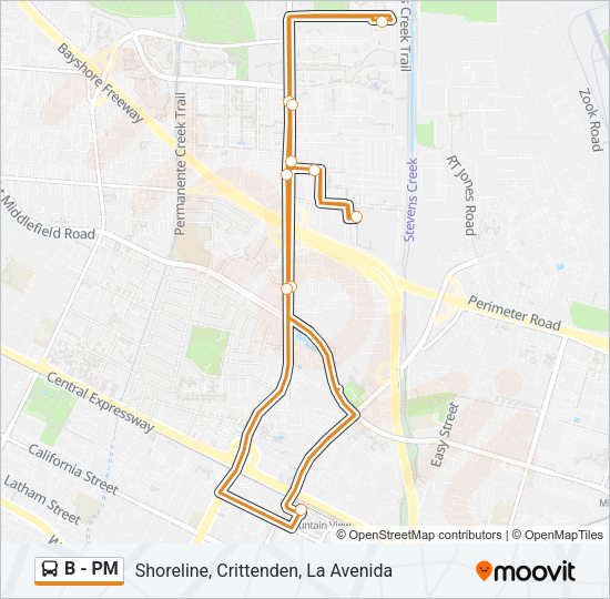 B - PM Bus Line Map