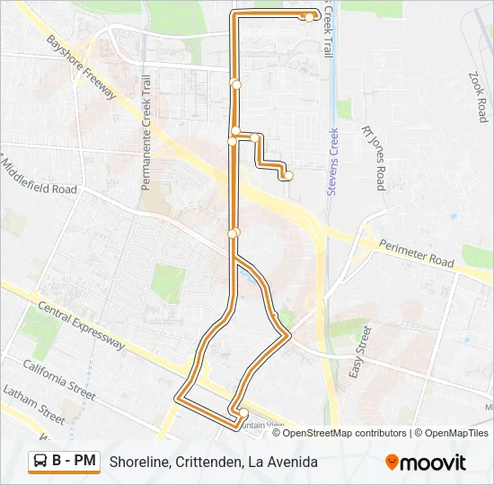 B - PM Bus Line Map