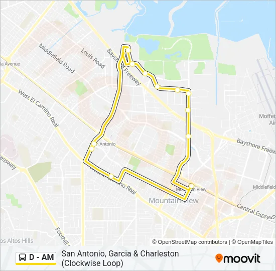 D - AM Bus Line Map