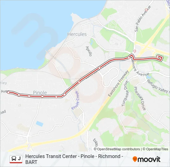 J Bus Line Map