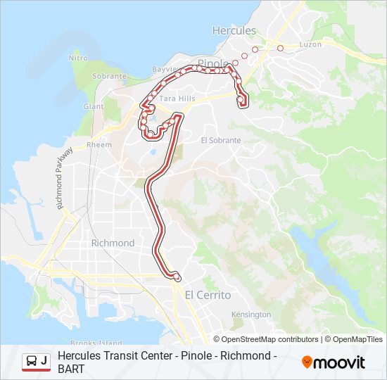 J bus Line Map