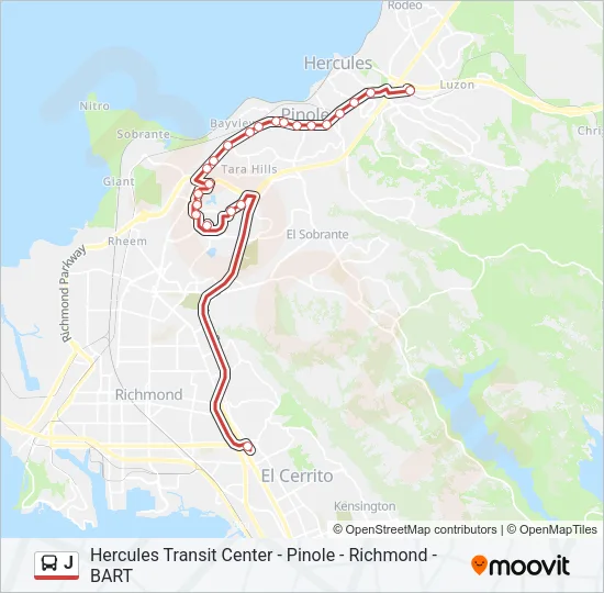 J Bus Line Map