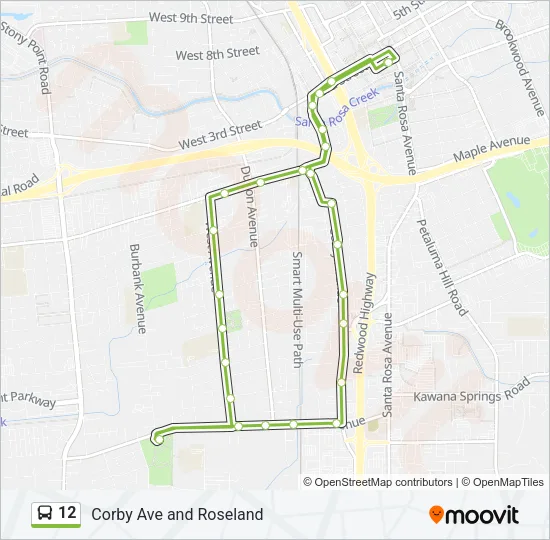 12 Bus Line Map