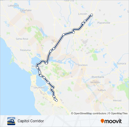 CC Train Line Map