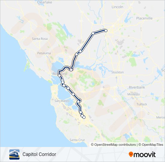 CC Train Line Map