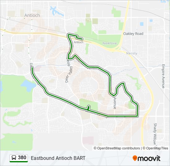 380 bus Line Map