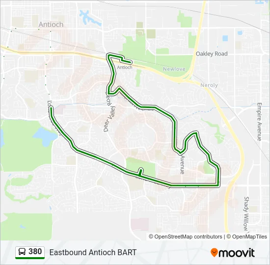 380 Bus Line Map