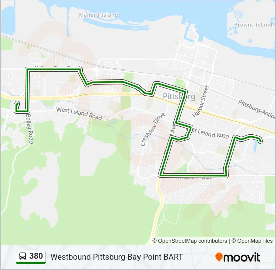 380 Bus Line Map