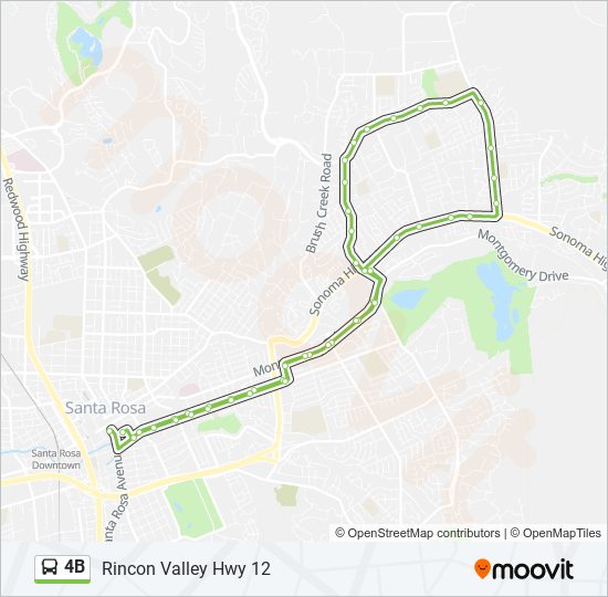 Mapa de 4B de autobús