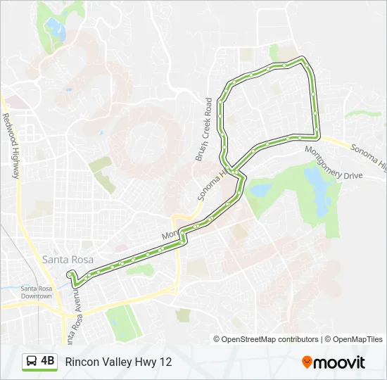 4B Bus Line Map