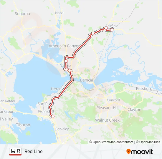 R Bus Line Map