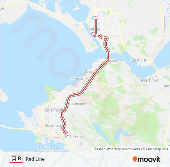 R Bus Line Map