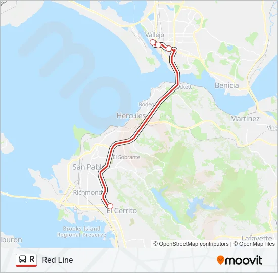 R Bus Line Map