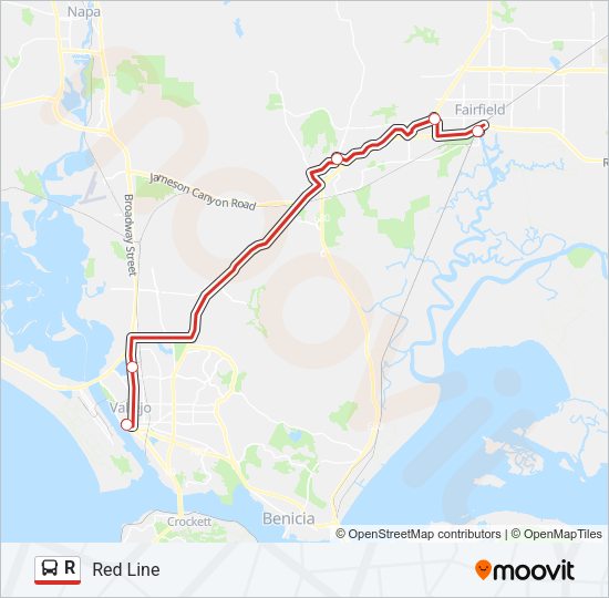 R Bus Line Map